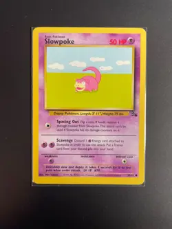 Pokemon '079 Slowpoke 55/62 Common Vintage WOTC 1999 NM - Image 2