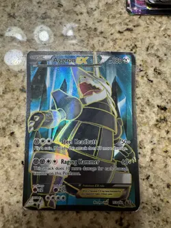 Pokemon Aggron EX Full Art Ultra Rare Holo 153/160 XY Primal Clash 180HP - Image 1