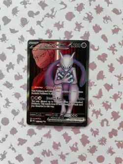 Pokemon TCG Team Rocket's Mewtwo EX 213/182 NM - Image 1