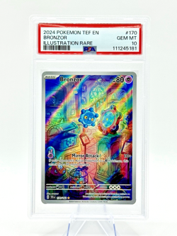 Pokemon English Temporal Forces Full Art Illustration Rare BRONZOR 170 PSA 10 - Image 1
