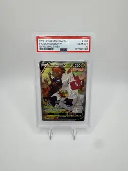 2021 POKEMON EVOLVING SKIES DURALUDON V FULL ART #198 PSA 10 GEM MINT - Image 1