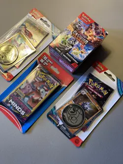 Lot of 4 Pokemon TCG Booster Bundle Obsidian Flames Unified Mind Team Up TWM New - Image 3