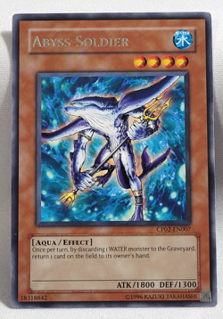 YuGiOh TCG Abyss Soldier CP02-EN007 Champion Pack Unlimited Rare NM - Image 1