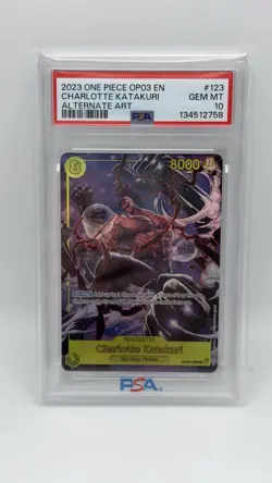 One Piece Charlotte Katakuri Alt Art English Pillars Of Strength OP03-123 PSA 10 - Image 1