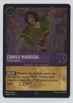2024 Disney Lorcana - Shimmering Skies 5 Foil Camilo Madrigal Family Copycat #58 - Image 1