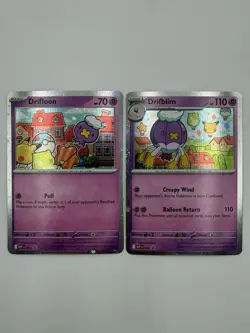 Drifloon 005 & Drifblim 006 - Mega Evolution Black Star Promo Pokemon Card NM/M - Image 1