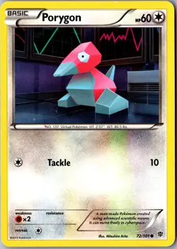 Porygon 72/101 Common Plasma Blast LP Pokemon Card - Image 1