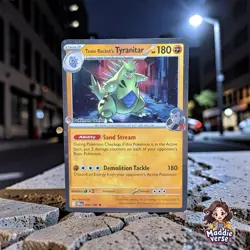 Pokemon Center Stamp Team Rocket's Tyranitar Promo Card 96/182 - Image 1