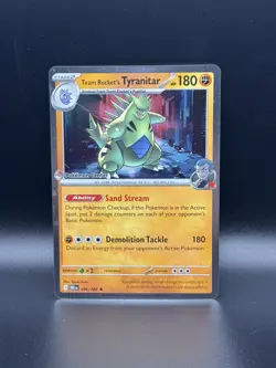 Pokemon Center Stamp Team Rocket's Tyranitar Promo Card 96/182 - Image 2