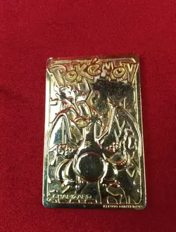 Vintage Pokemon 23K Gold Plated Charizard Trading Card 1999 BK Burger King - Image 1