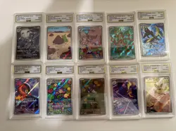 10 x Pokemon Cards Graded by AGS Grade 10 Gem Mint Bundle Lot - Image 1