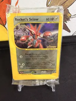 Rocket's Scizor #4 Best Of WoTC Pokemon Sealed Pack of 8 Promo Cards Winner - Image 1