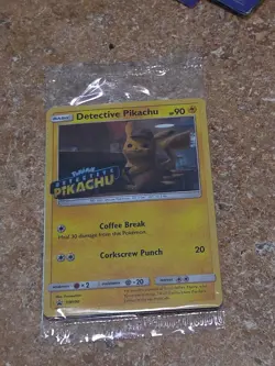 Pokemon TCG Detective Pikachu Promo Sealed Card English Detective Pikachu NIP - Image 1