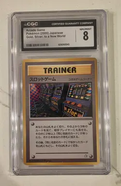 CGC 8 - Pokemon 2000 P.M. Japanese Neo Arcade Game BANNED ART Card psa bgs - Image 1