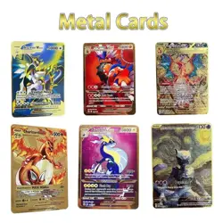Pokemon Metal Cards 10000 Points Arceus Charizard Mewtwo VMAX GX EX Gift - Image 1