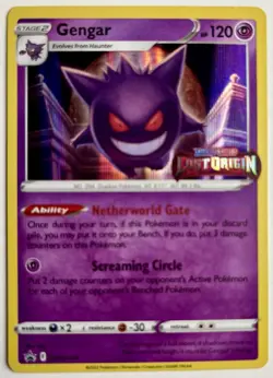 Pokemon Gengar TCG SWSH241 Black Star Promo Holo Card Lost Origin Stamped NM - Image 1