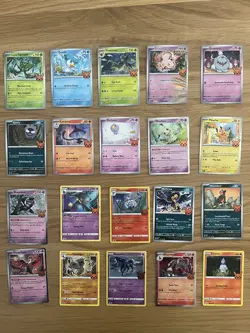 20 Pokemon Card Lot Ghost & Dark Theme – Pikachu, Mimikyu, Banette & More (2) - Image 1