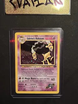 Pokemon TCG Sabrina's Alakazam Holo Rare Card #16/132 Gym Challenge WOTC 2000 - Image 2