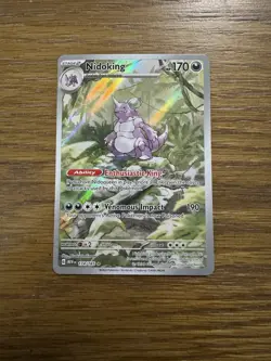 Pokemon TCG Nidoking Scarlet and Violet 151 Illustration Rare Card 174/165 - Image 1