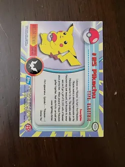 MP! HOLO FOIL Pikachu #25 Topps Trading Cards Series 1 Pokemon Card - Image 2