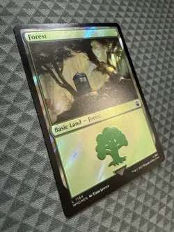 MTG Forest #1164 Surge Foil Basic Land Universes Beyond: Doctor Who (WHO) - Image 2