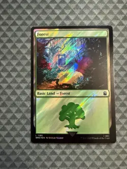 MTG Forest #1165 Surge Foil Basic Land Universes Beyond: Doctor Who (WHO) - Image 1