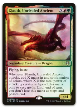 Klauth, Unrivaled Ancient #50 (Foil) (NM) Forgotten Realms AFC Magic MTG - Image 1