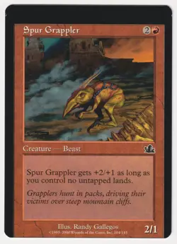 Miscut Spur Grappler LP Prophecy 2000 WOTC MTG Magic Factory Error Misprint Red! - Image 1