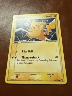 Pikachu Pokemon Trading Card Game card from the Emerald set, card number 60/106 - Image 2