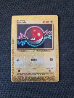 Prism Vending Machine Holo Voltorb Base Set 67/102 Pokemon Sticker Never Pealed - Image 1