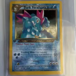 Pokemon Dark Feraligatr Neo Destiny 5/105 80 HP Holo Rare 1st Edition - Image 1