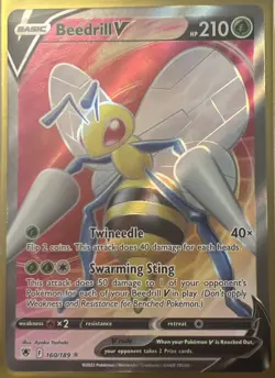 Pokemon Beedrill V 160/189 Astral Radiance Sword & Shield FULL ART - Image 1