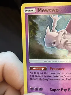 Mewtwo SM77 Holo Black Star Promo COSMOS SWIRL 🌀 - Sun and Moon Pokemon TCG - Image 3