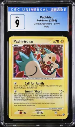Pokemon Pachirisu 5/106 Great Encounters Holo CGC 9 - Image 1