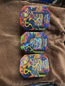 Pokemon TCG - Mega Charizard EX Tin - SET OF 3 - Brand New Sealed!!! - Image 2