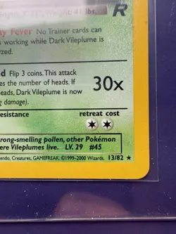 Dark Vileplume #13 Pokemon Team Rocket Holo - Image 5
