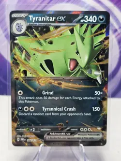 Pokemon TCG Prismatic Evolutions Tyranitar ex 064/131 Double Rare NM - Image 1