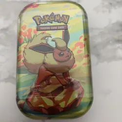 Pokemon TCG Prismatic Evolutions Mini Tin Flareon Scarlet & Violet Sealed New - Image 1