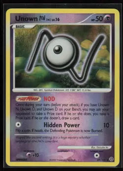 Unown [N] Reverse Holo 69/132 Secret Wonders Pokemon TCG LP - Image 1