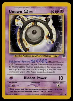 Unown [M] 49/75 Neo Discovery Pokemon TCG LP - Image 1