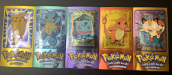 Pokemon TOPPS Series 1 - Complete JUMBO Boxtopper set 5/5 - EXC Tin topper 1999 - Image 1
