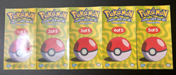 Pokemon TOPPS Series 1 - Complete JUMBO Boxtopper set 5/5 - EXC Tin topper 1999 - Image 2