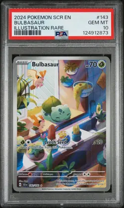 Bulbasaur Pokemon Scr En-Stellar Crown 143 NM PSA GEM MT 10 2873 - Image 1