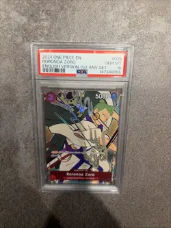 Roronoa Zoro OP01-025 English 1st Anniversary Set One Piece TCG Alt PSA 10 - Image 1
