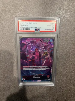2025 One Piece Shanks 2nd Anniversary Set Leader #OP09-001 PSA 10 - Image 1