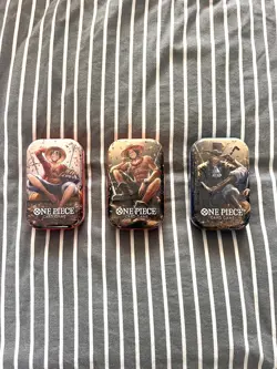 One Piece TCG 3x Mini Tin Pack Set VOL. 2 TS-02 Sealed ENG Luffy Ace Sabo OP-09 - Image 1