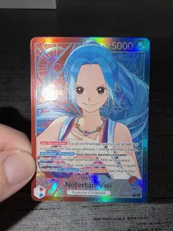 Carte One Piece Heroines Nefertari Vivi EB03-001 Leader Alt Art Foil Francais - Image 3