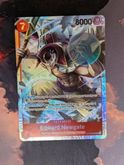 ST15-002 Edward Newgate PRB-02 REPRINT SR Super Rare NM One Piece - Image 1