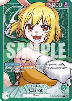 ***FOIL Carrot Leader OP08-021-V2*** One Piece Kid Icarus - Image 1