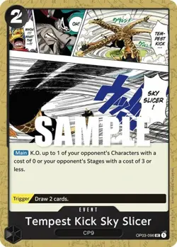 NM-Mint, English One Piece Tempest Kick Sky Slicer - OP03-096 - UC Pillars of St - Image 1